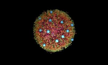 Schematische Darstellung eines Nanopartikels